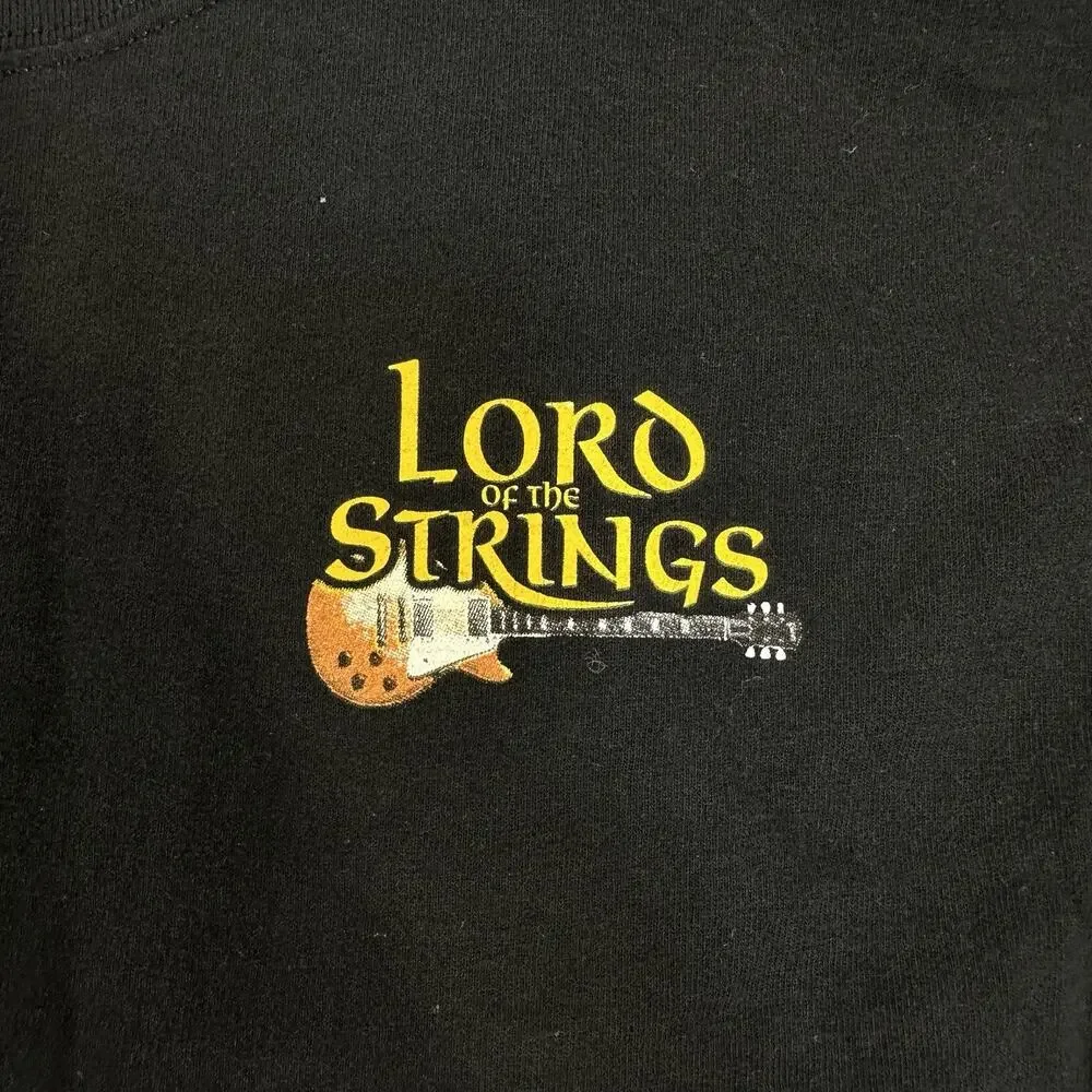 VINTAGE Lord Of The Strings 2008 Black T-shirt Men’s Size Small Electric Guitar